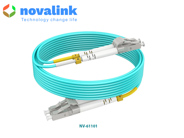 Dây nhảy quang LC-LC/UPC-Mutil Mode -OM3-Duplex dài 15m Hãng Novalink mã NV-61106A